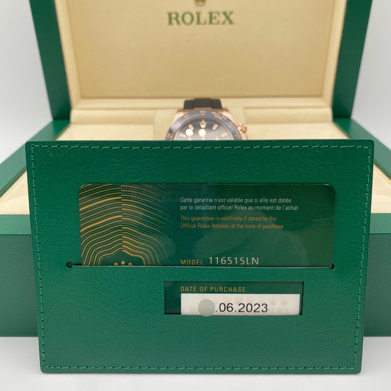 ロレックス デイトナ 116515LN ブラックラバーベルト ブラック&ピンク