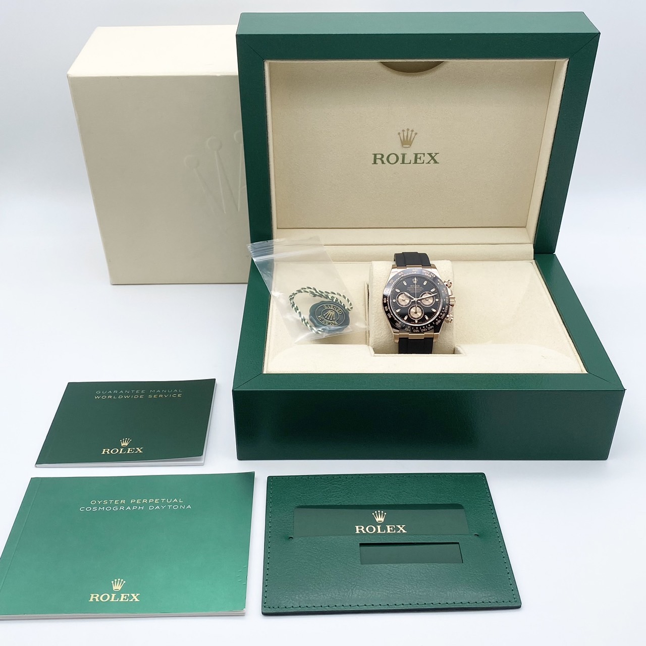 ロレックス デイトナ 116515LN ブラックラバーベルト ブラック&ピンク