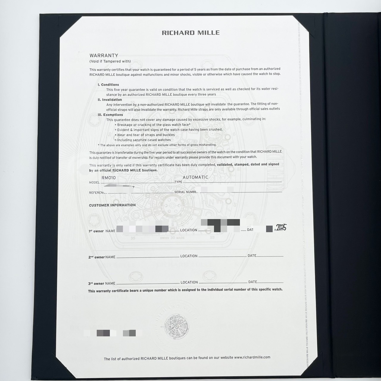リシャールミル RM010 スケルトン 48mm×39.3mm