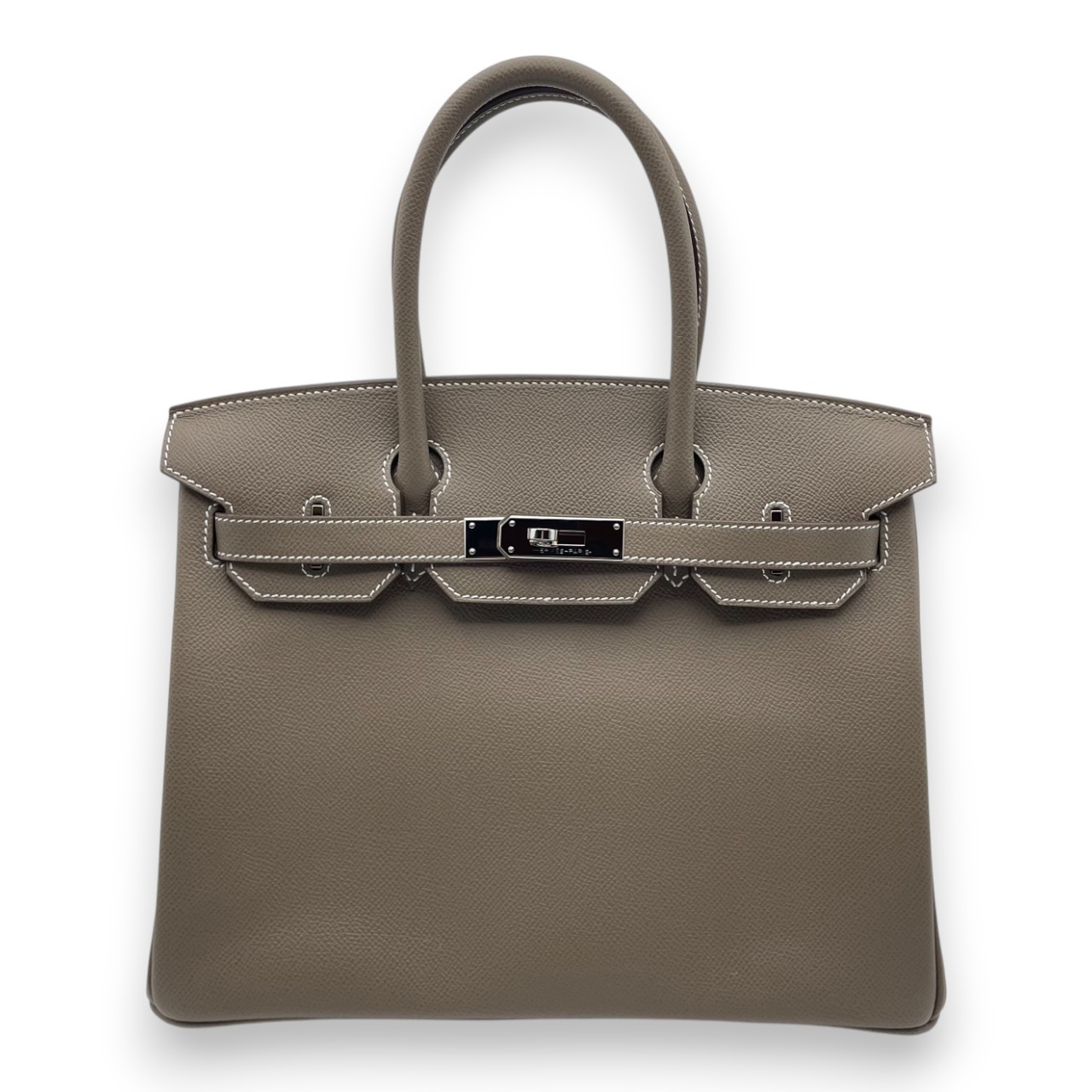 新品未使用 HERMES エルメス　バーキン30　エトープ　シルバー金具 エルメス バーキン 30 エトゥープ エプソン シルバー金具 W刻印