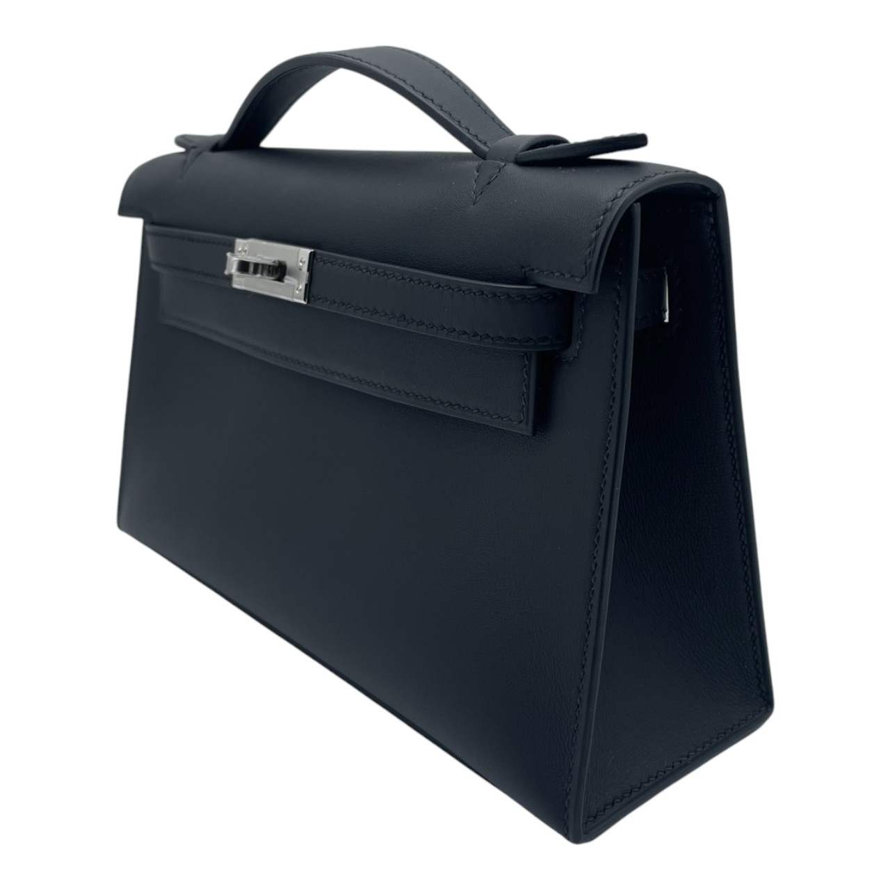 エルメス エルメス ポシェットケリー 22 ノワール スイフト ゴールド金具 K刻印