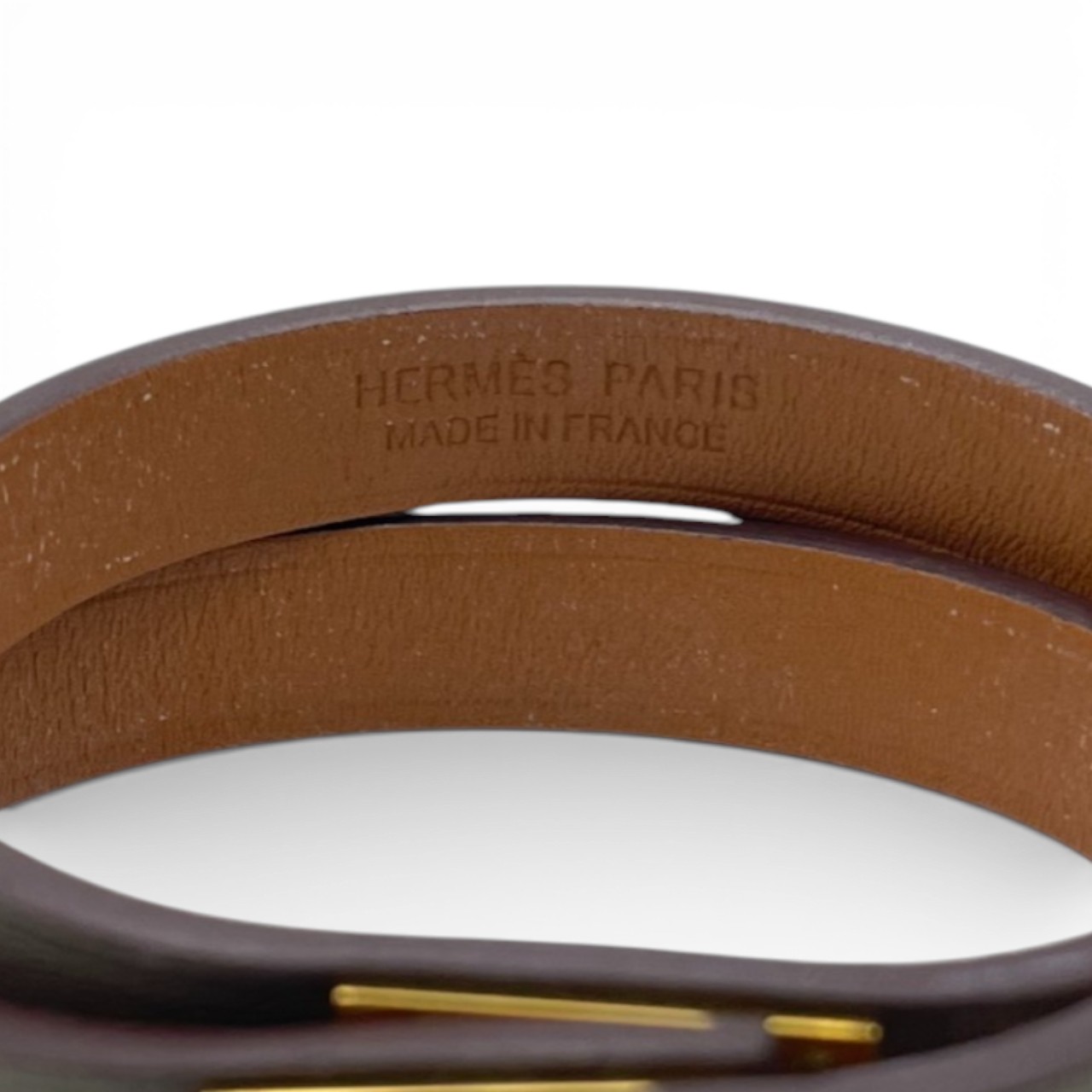 エルメス レザーブレスレット ミニ・ケリー ドゥブルトゥール T2