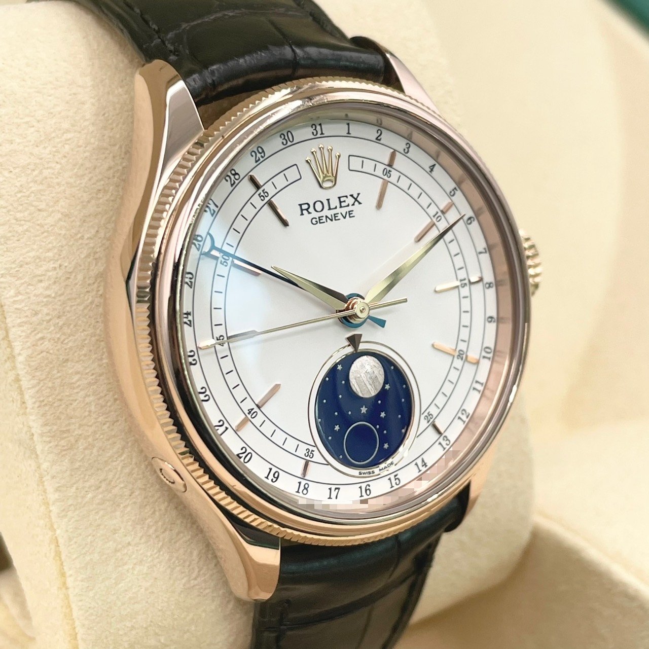 ロレックス チェリーニムーンフェイズ 50535 ホワイト エバーローズゴールド 39mm