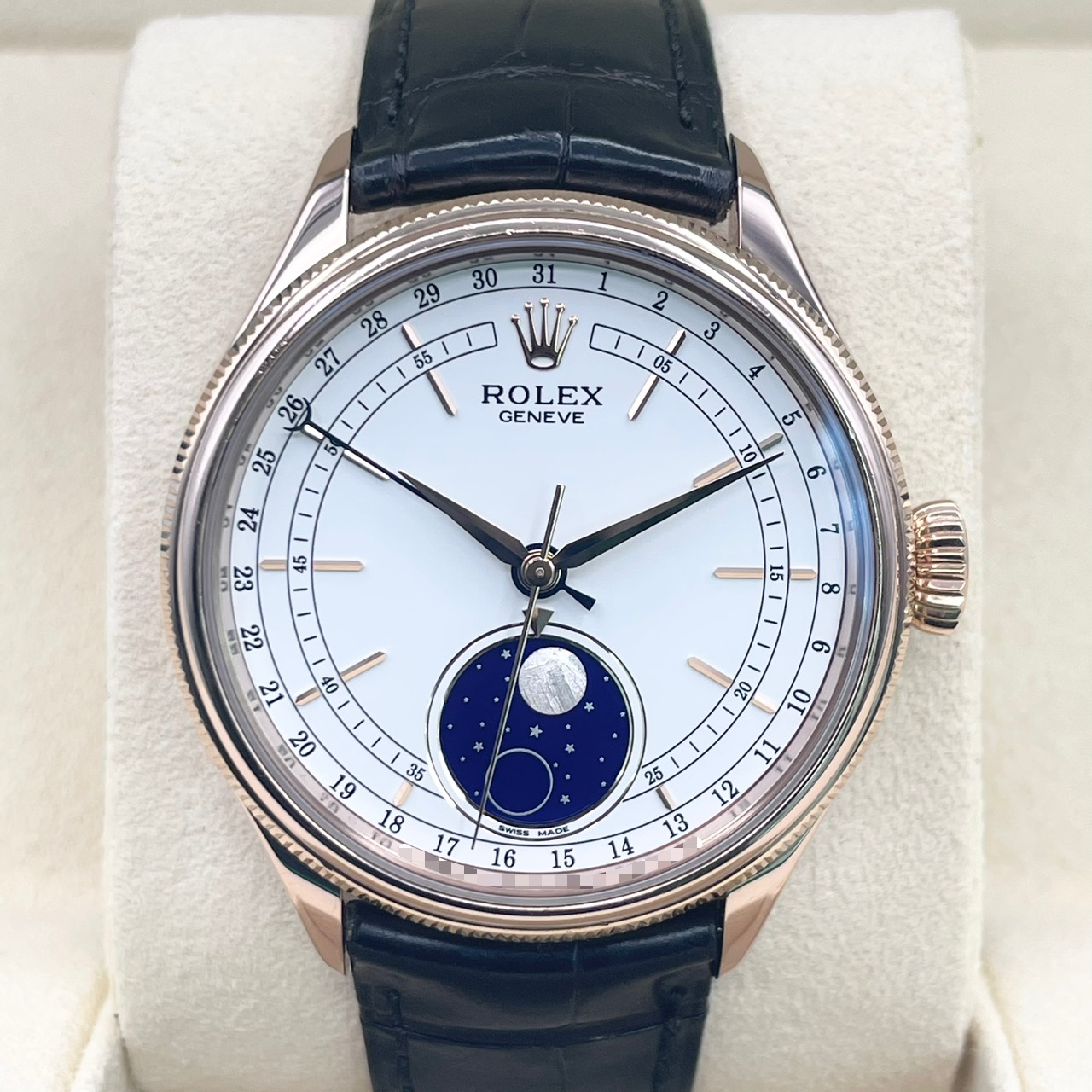 ロレックス チェリーニムーンフェイズ 50535 ホワイト エバーローズゴールド 39mm