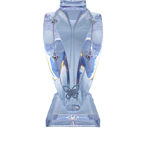 グラフ マルチバタフライ シルエット ダイヤモンド ペンダント　ホワイトゴールド　ダイヤモンド