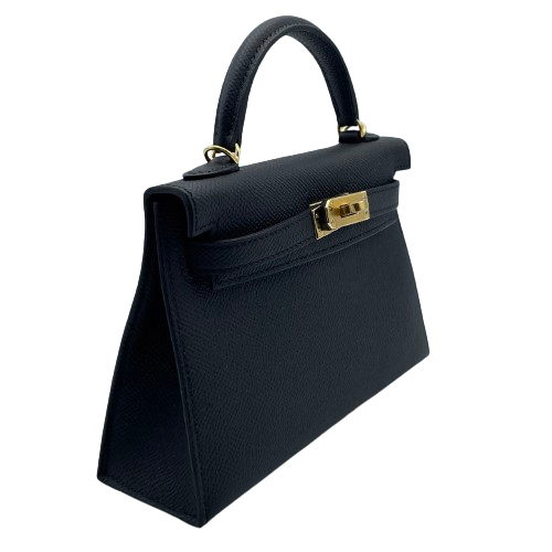 エルメス ミニケリー2 W20 ノワール ヴォーエプソン ゴールド