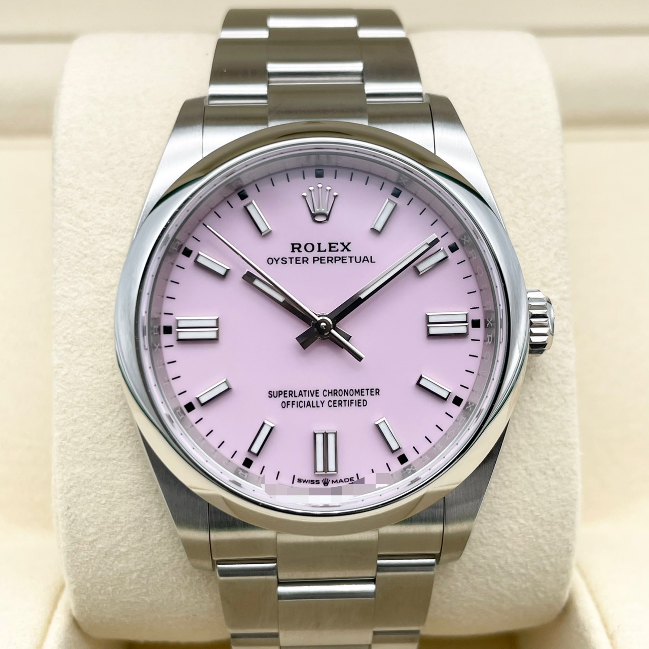 ロレックス オイスターパーペチュアル 126000 ピンク ステンレススチール 36mm