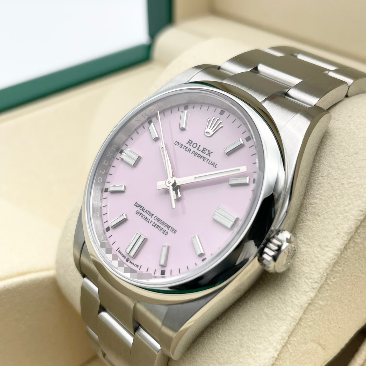 ロレックス オイスターパーペチュアル 126000 ピンク ステンレススチール 36mm