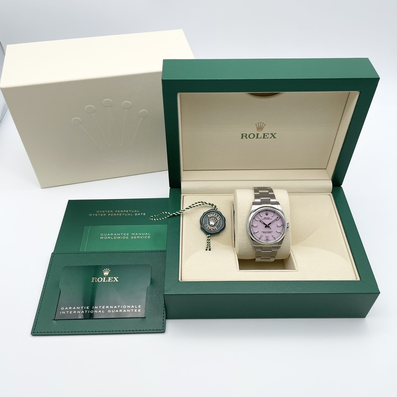 ロレックス オイスターパーペチュアル 126000 ピンク ステンレススチール 36mm