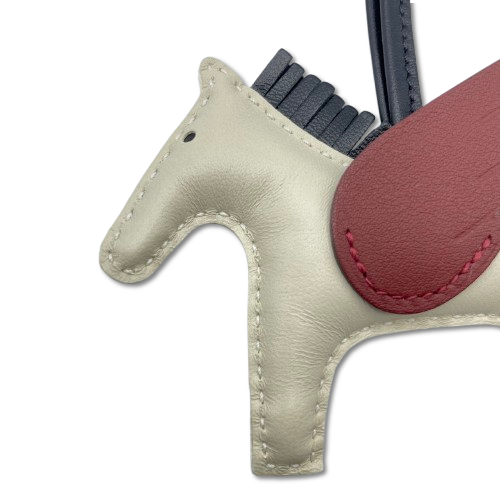 エルメス ペガサスチャーム PM クレ/ブラック/ルージュアッシュ B刻印