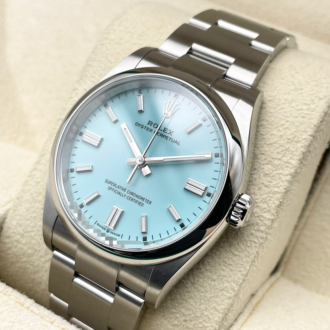 ロレックス オイスターパーペチュアル 126000 ターコイズブルー ステンレスチール 36mm