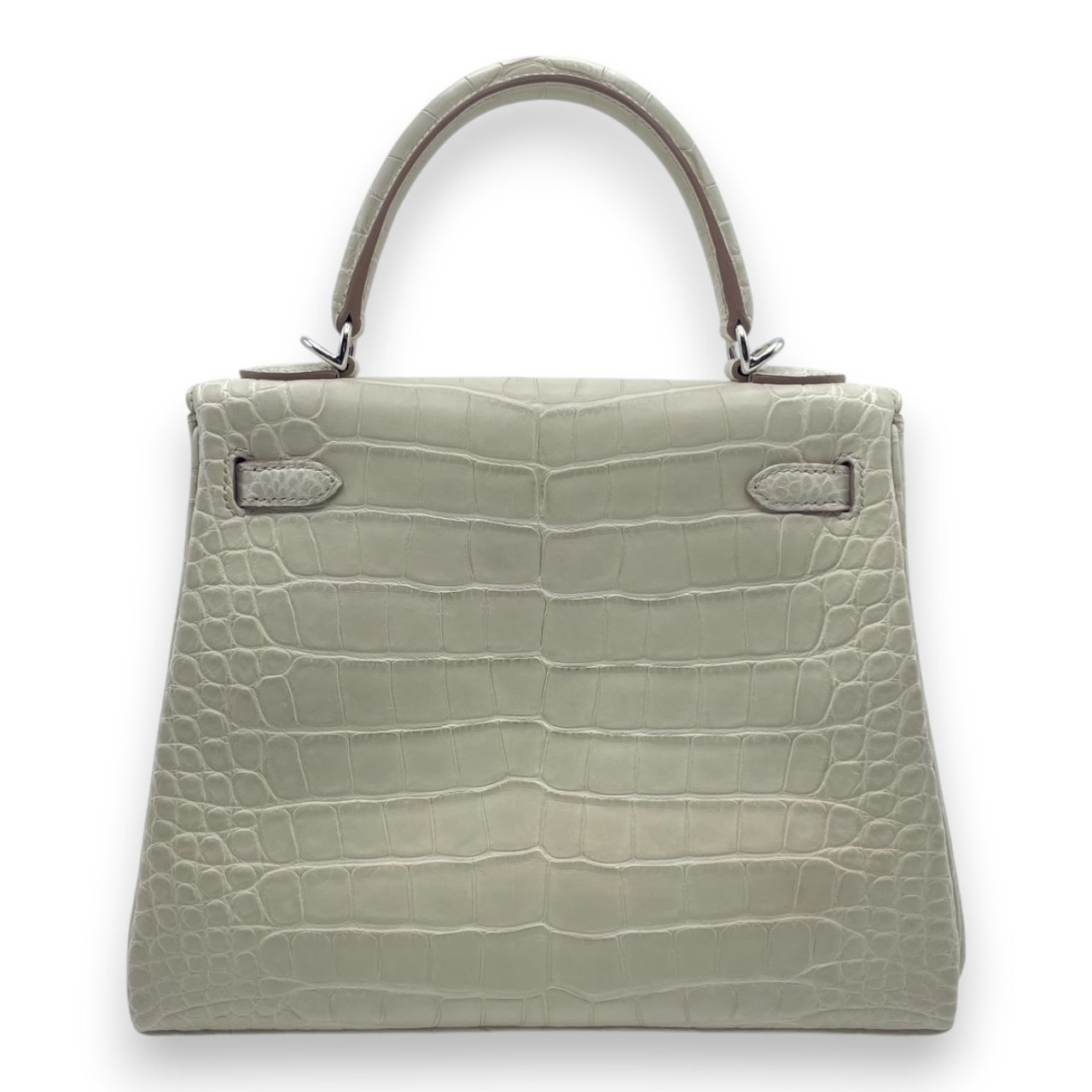エルメス ケリー 25 べトン アリゲーターマット シルバー金具 B刻印