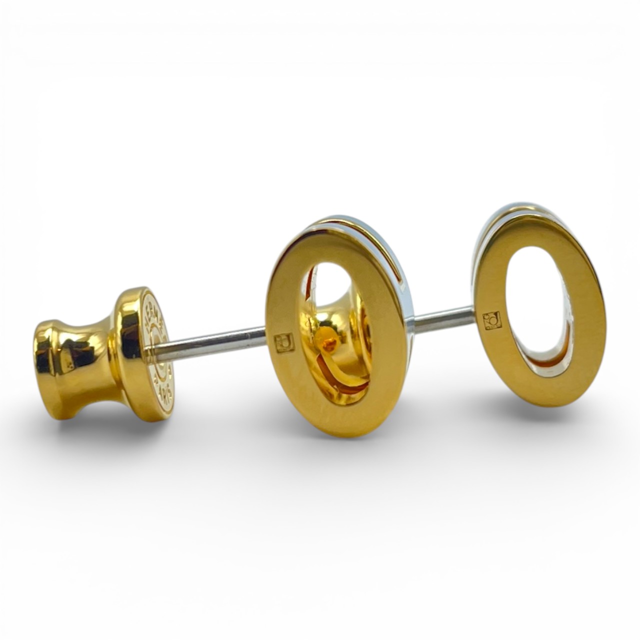 エルメス ポップアッシュ H ミニ ピアス ブルーオラージュ ゴールド