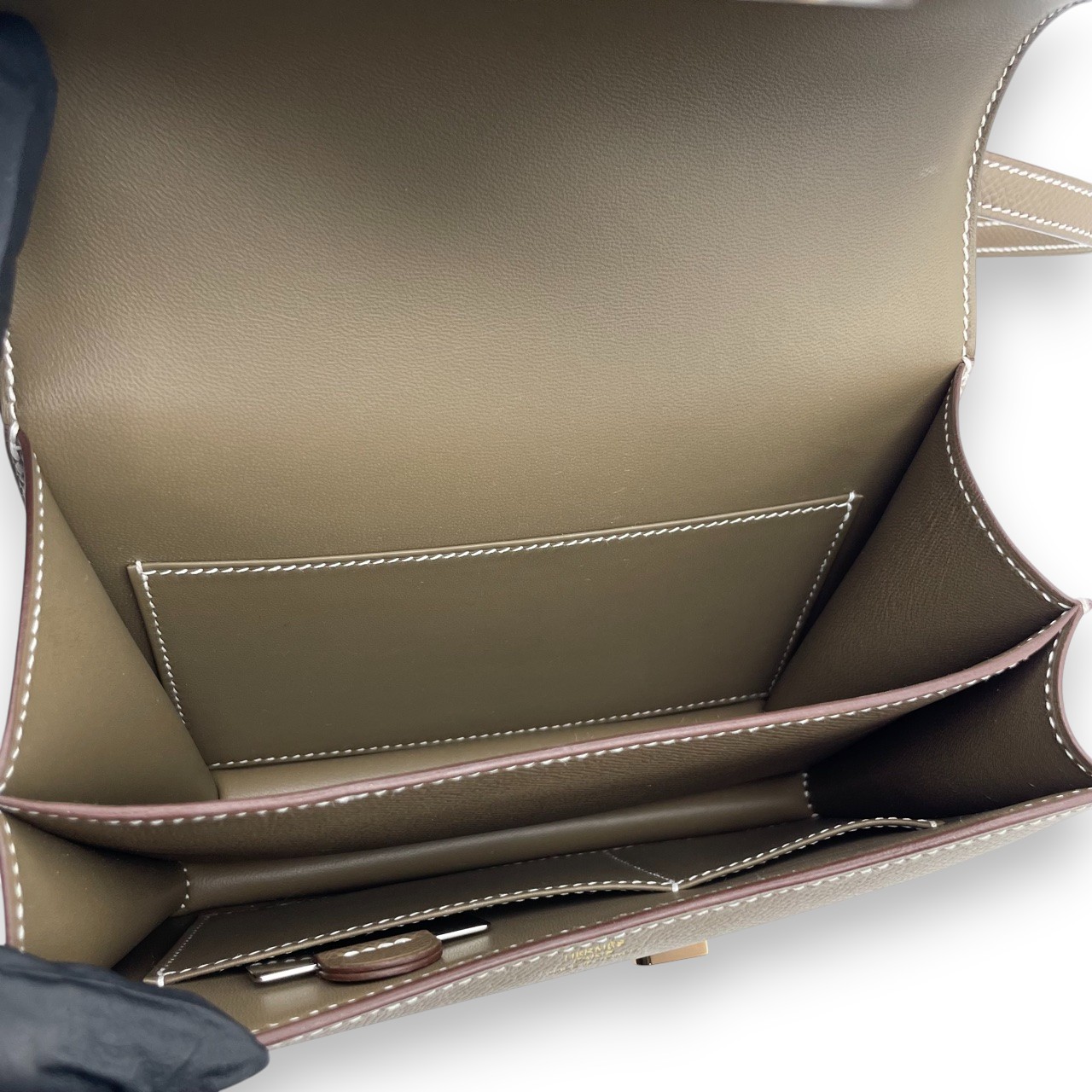 エルメス コンスタンスミニ 18 エトゥープ エプソン ゴールド金具 K