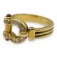 ヴァンクリーフ＆アーペル ヴィンテージ ホースシュー リング ダイヤモンド ルビー 18K イエローゴールド 10号