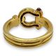 ヴァンクリーフ＆アーペル ヴィンテージ ホースシュー リング ダイヤモンド ルビー 18K イエローゴールド 10号