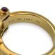ヴァンクリーフ＆アーペル ヴィンテージ ホースシュー リング ダイヤモンド ルビー 18K イエローゴールド 10号