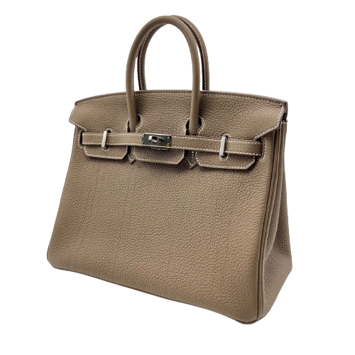 エルメス バーキン 25 エトゥープ トゴ シルバー金具 B刻印