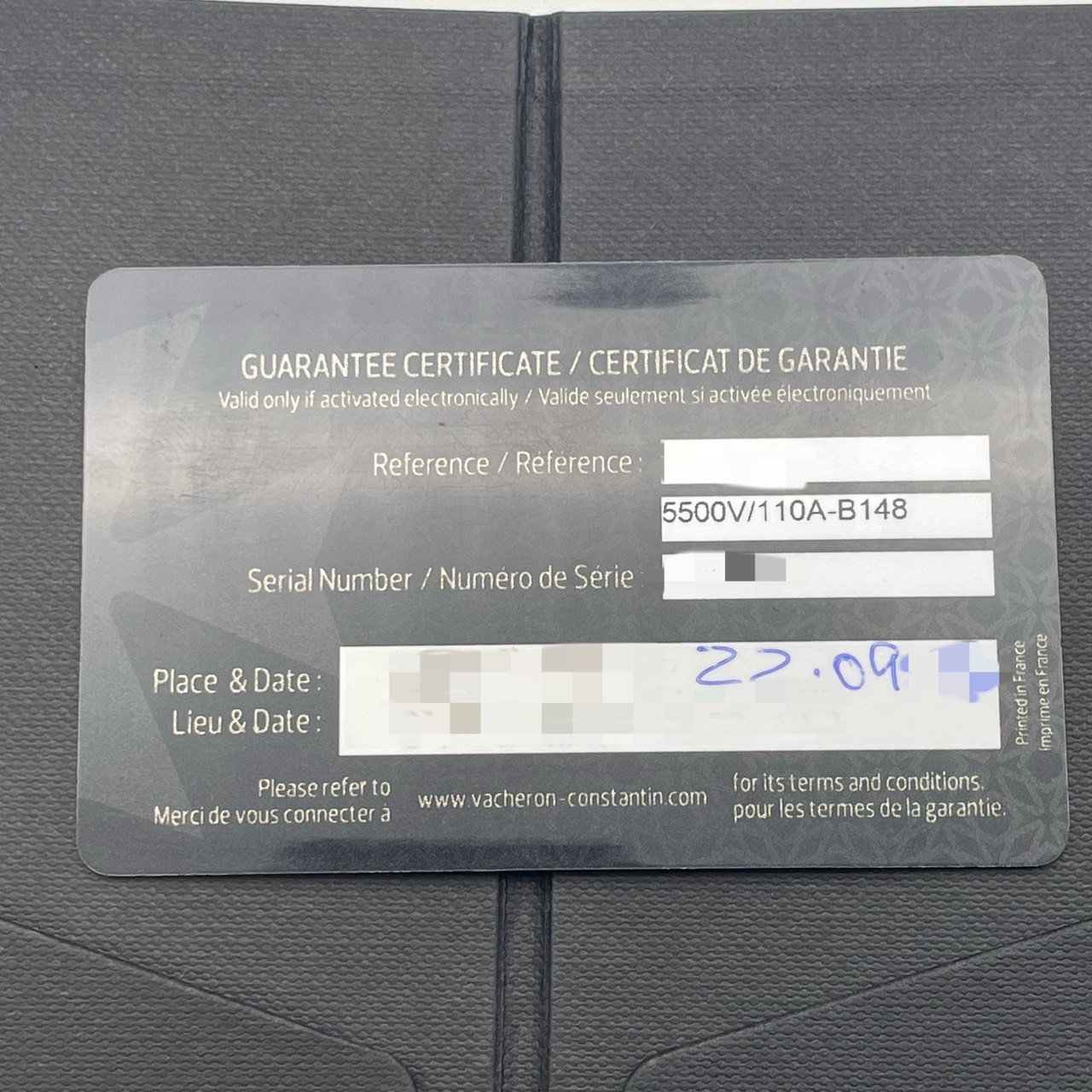 ヴァシュロンコンスタンタン オーヴァーシーズ・クロノグラフ 5500V/110A-B148 42.5mm