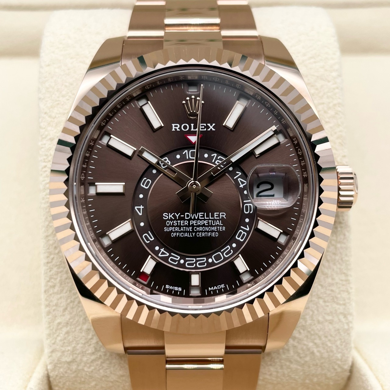 【超美品！】 ロレックス スカイドゥエラー 326935 チョコレート エバーローズゴールド 42mm