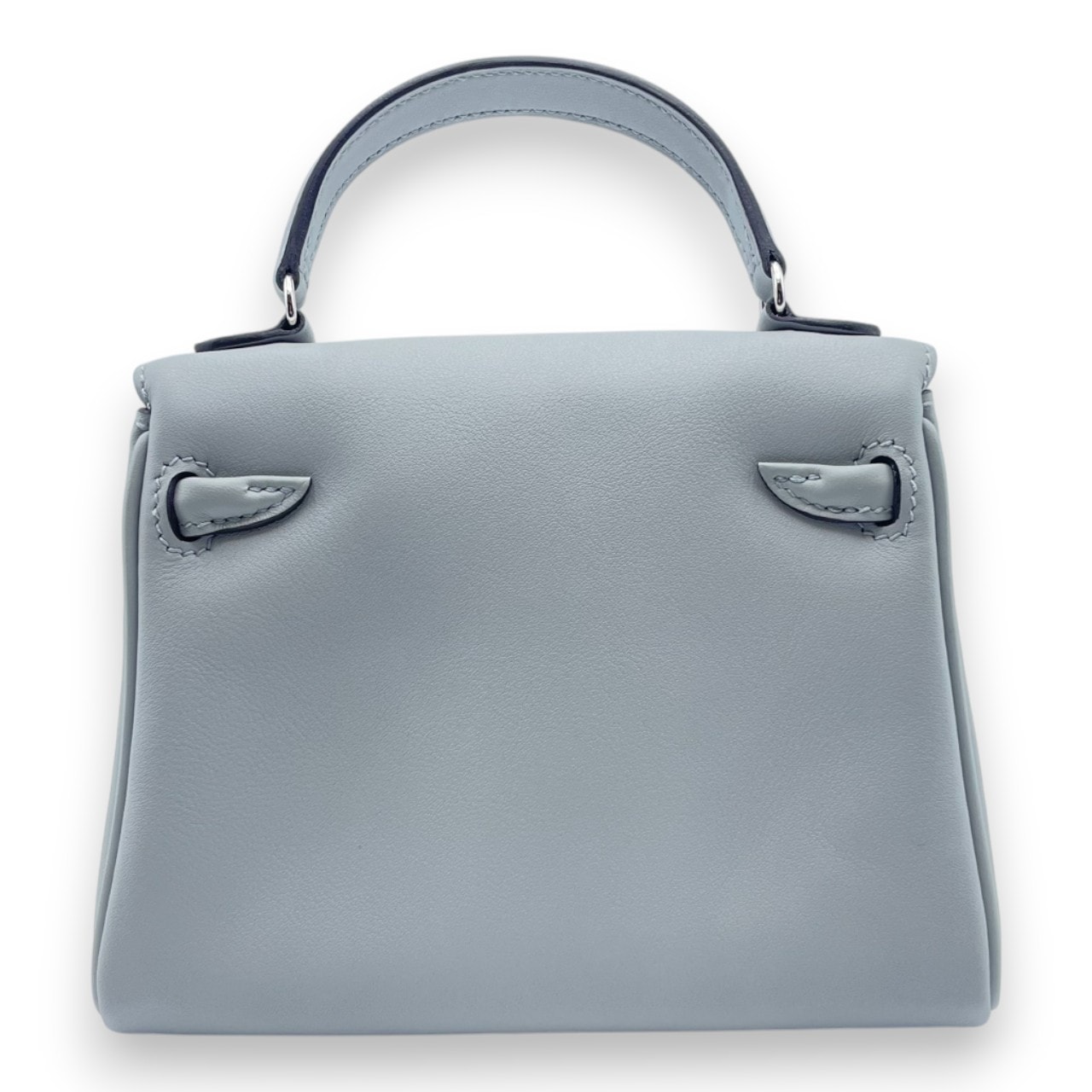 エルメス ケリードール 16 ブルーグラシエ スイフト シルバー金具 K