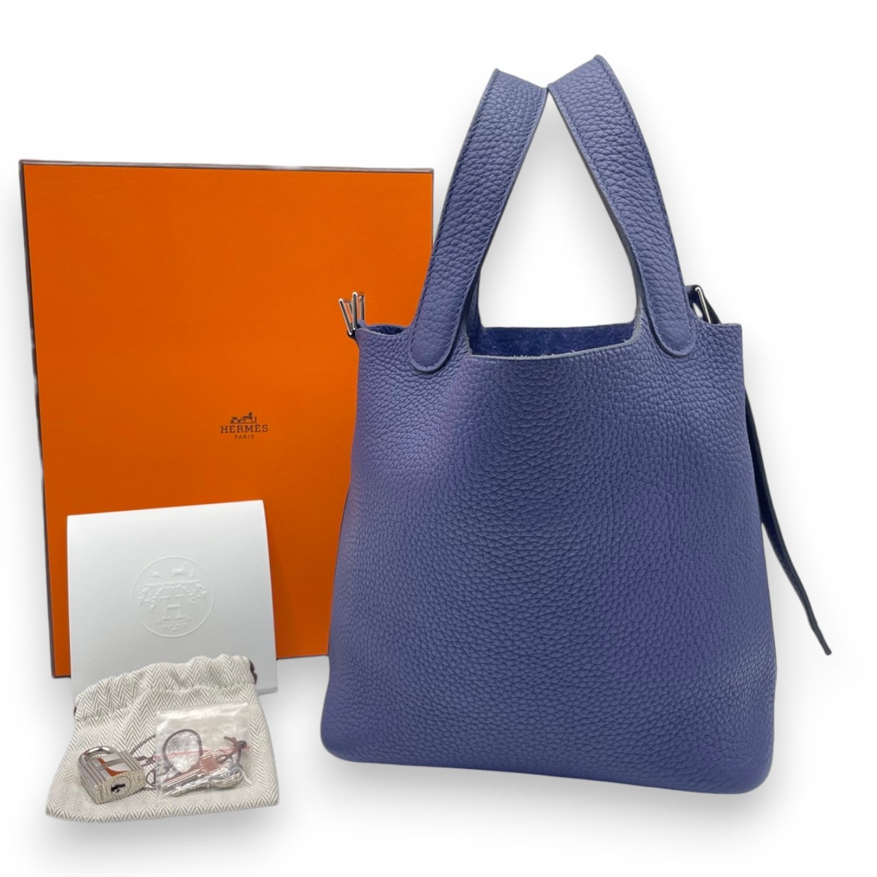 エルメス ピコタンロック PM ブルーネイビー トリヨンクレマンス