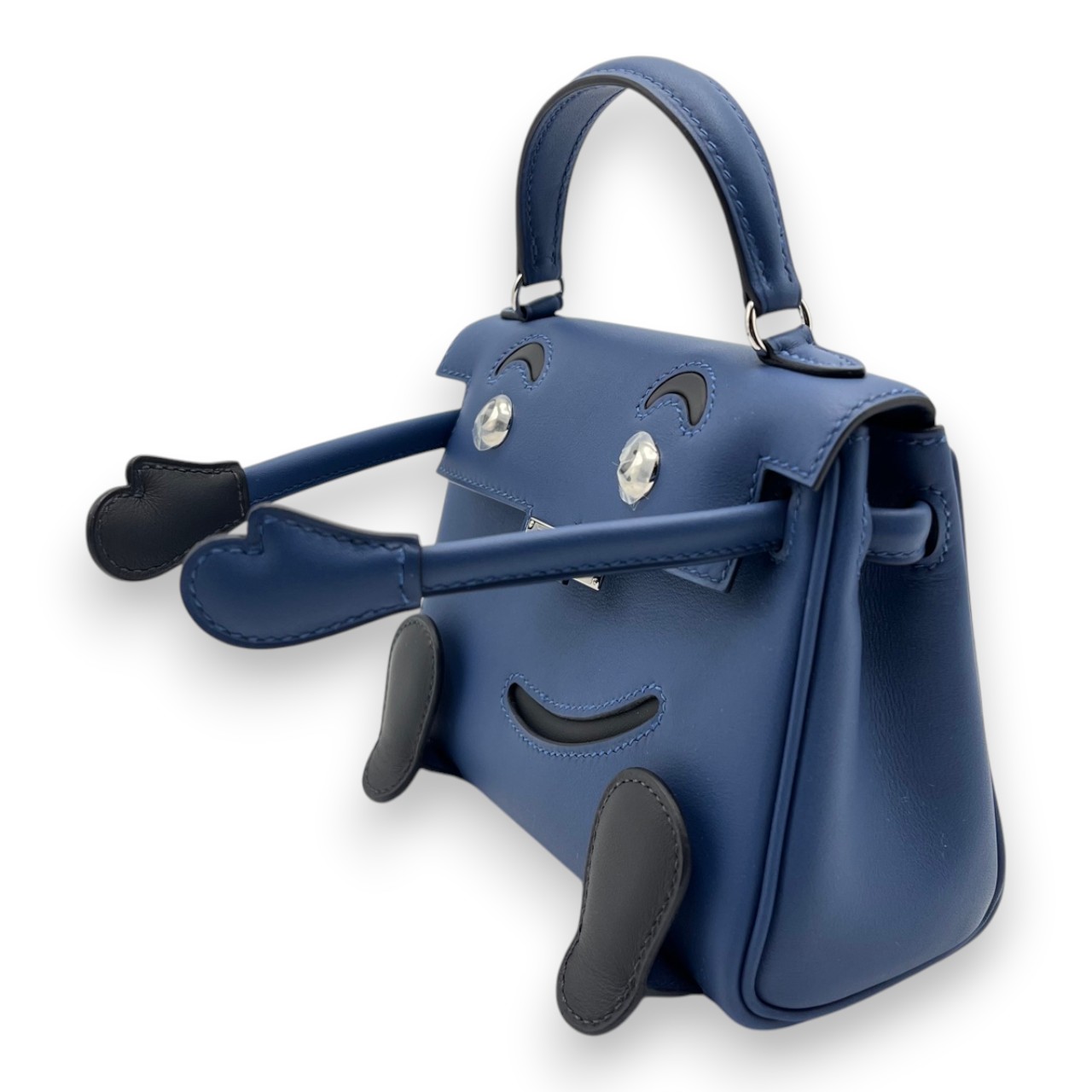 エルメス ケリードール 16 ブルータイ スイフト シルバー金具 K刻印