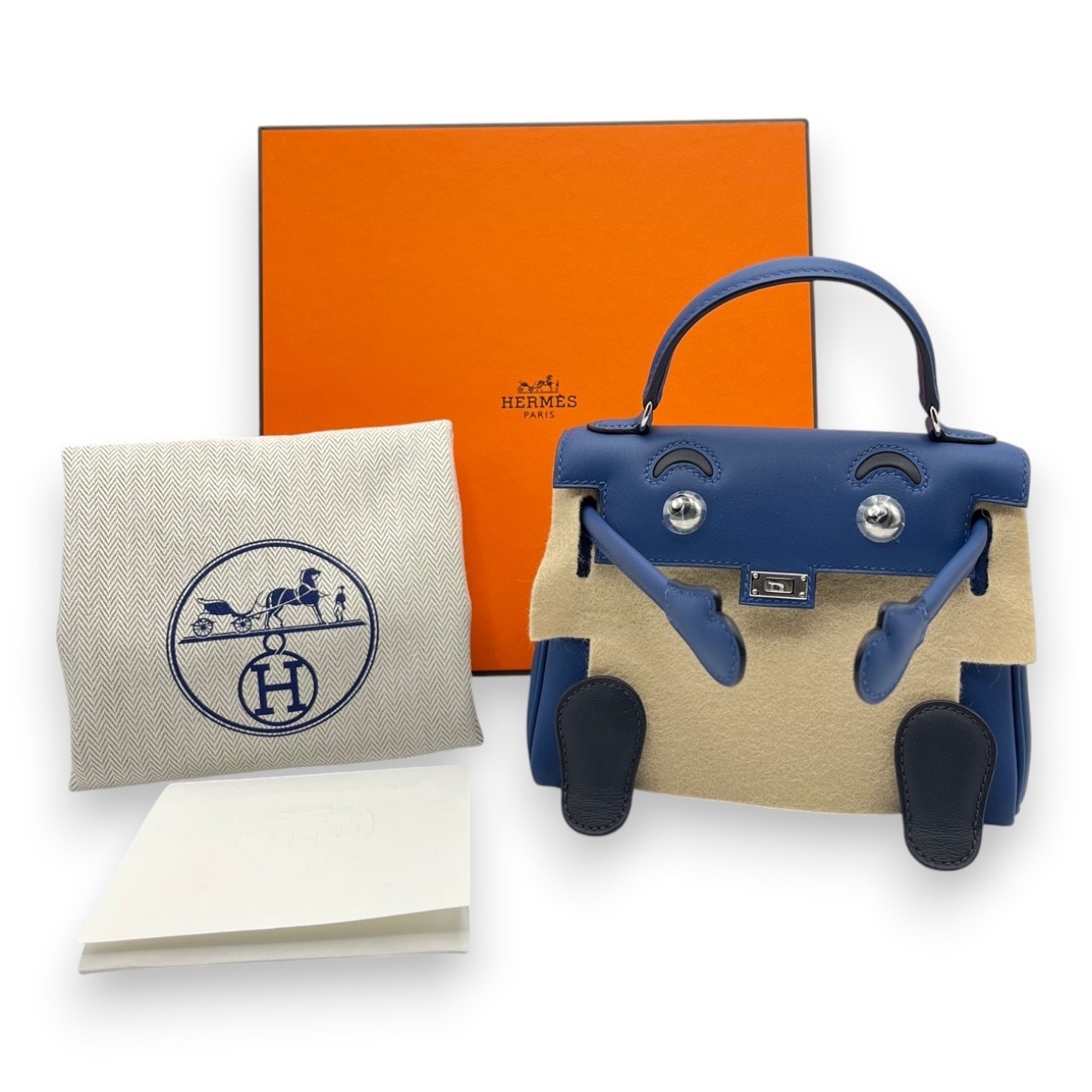 エルメス ケリードール 16 ブルータイ スイフト シルバー金具 K刻印