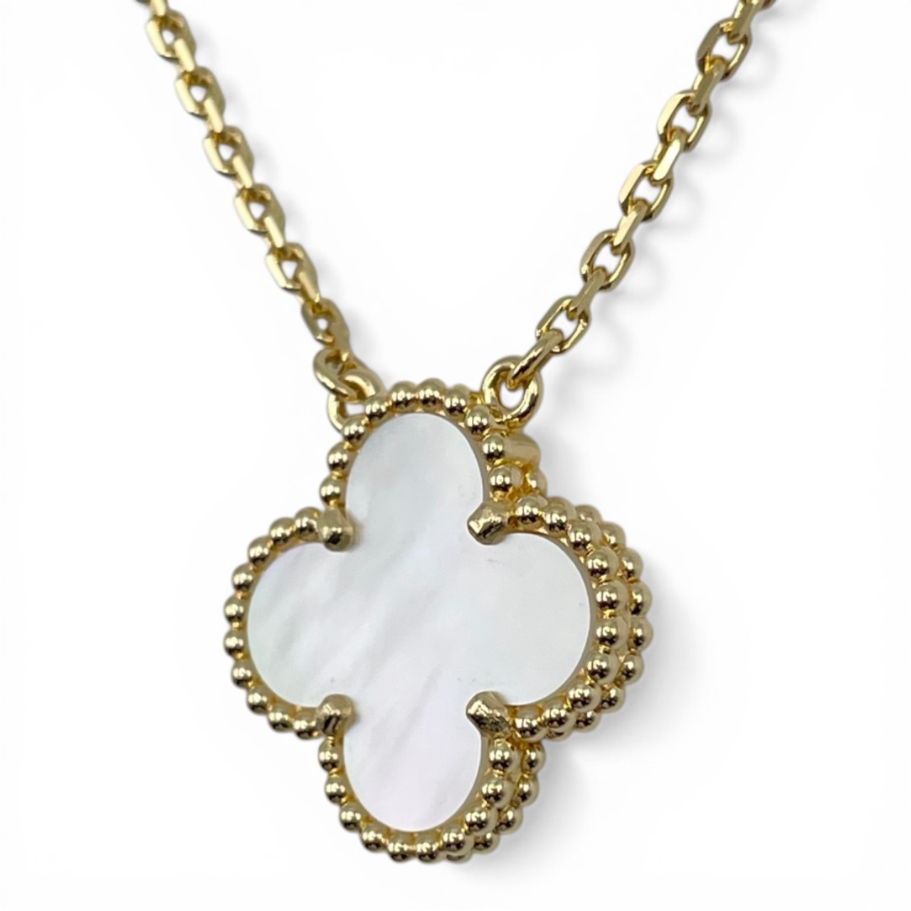 ヴァンクリーフ＆アーペル ヴィンテージアルハンブラ ペンダント VCARA45900 マザーオブパール イエローゴールド