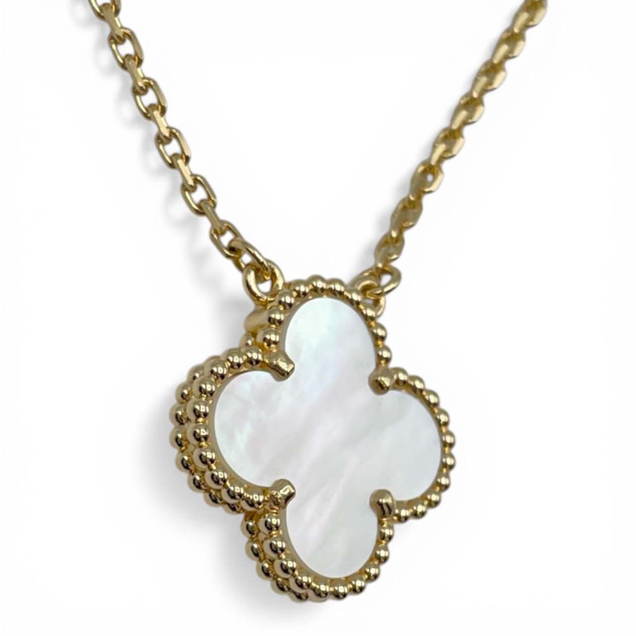 ヴァンクリーフ＆アーペル ヴィンテージアルハンブラ ペンダント VCARA45900 マザーオブパール イエローゴールド