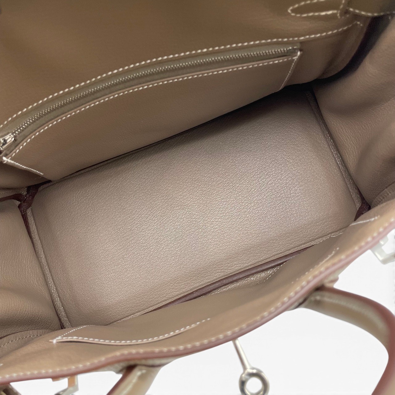 エルメス バーキン 25 エトゥープ トゴ シルバー金具 U刻印