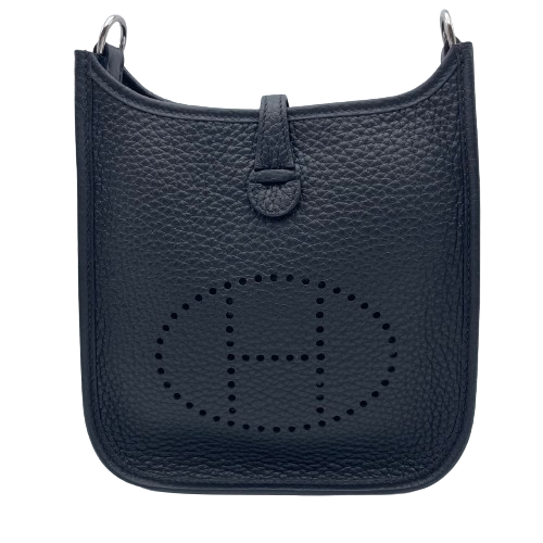 エルメス ミニエヴリン TPM  トリヨンクレマンス ノワール シルバー金具 W刻印