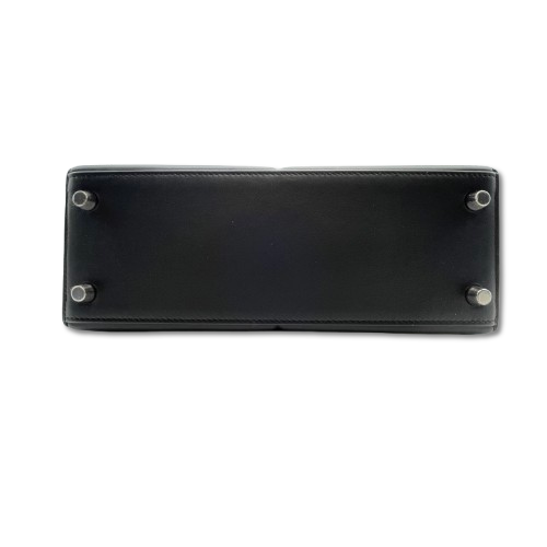 エルメス ケリーパデット 25 ノワール スイフト シルバー金具 B刻印