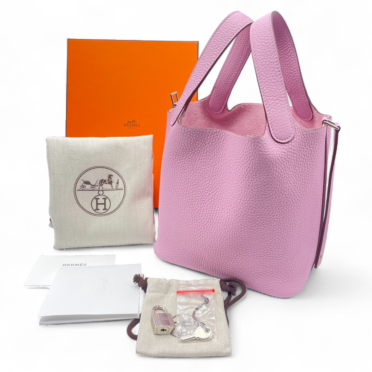 エルメス ピコタンロック PM モーヴシルベストル トリヨンクレマンス シルバー金具 B刻印