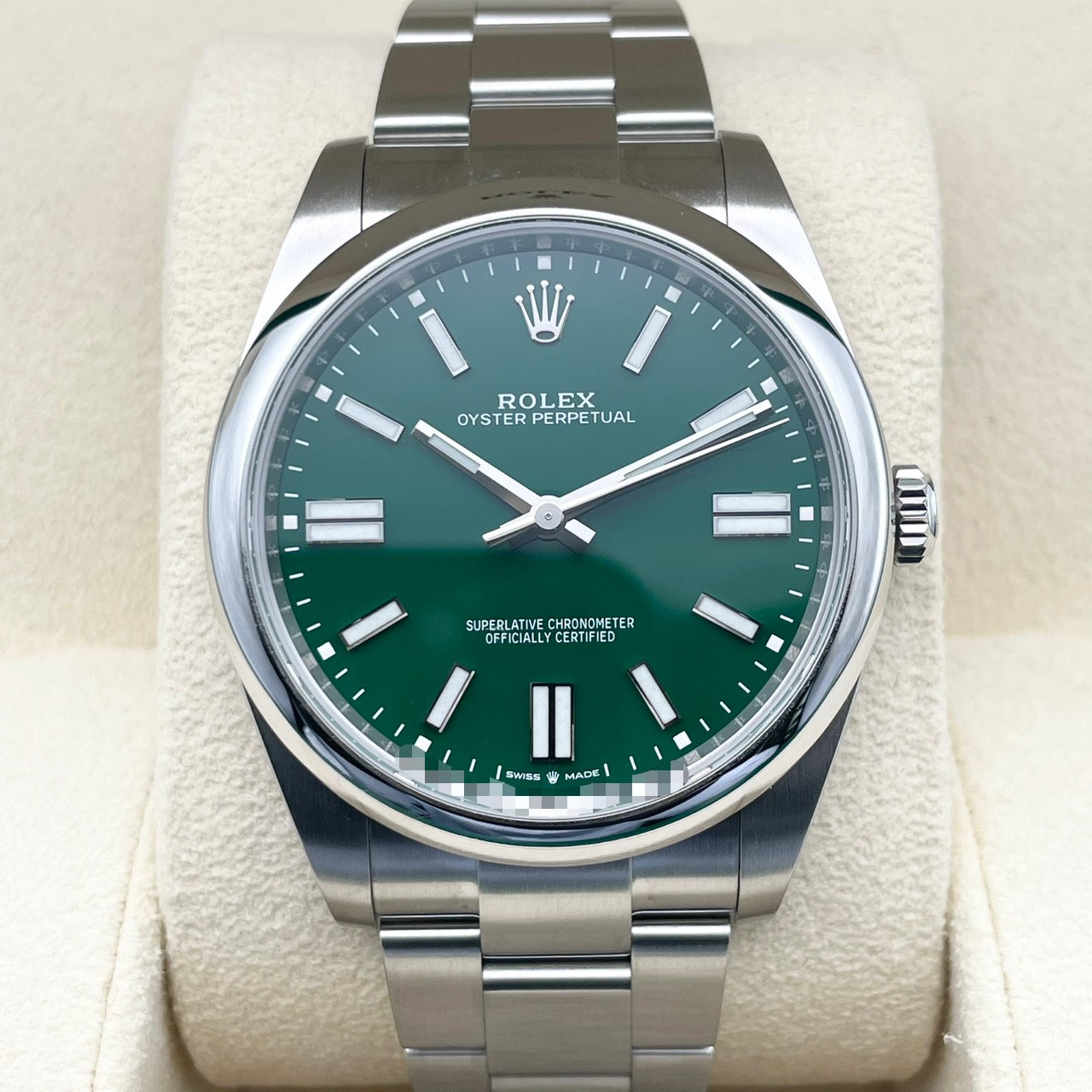 ロレックス オイスターパーペチュアル 124300 グリーン オイスターブレスレット 41mm