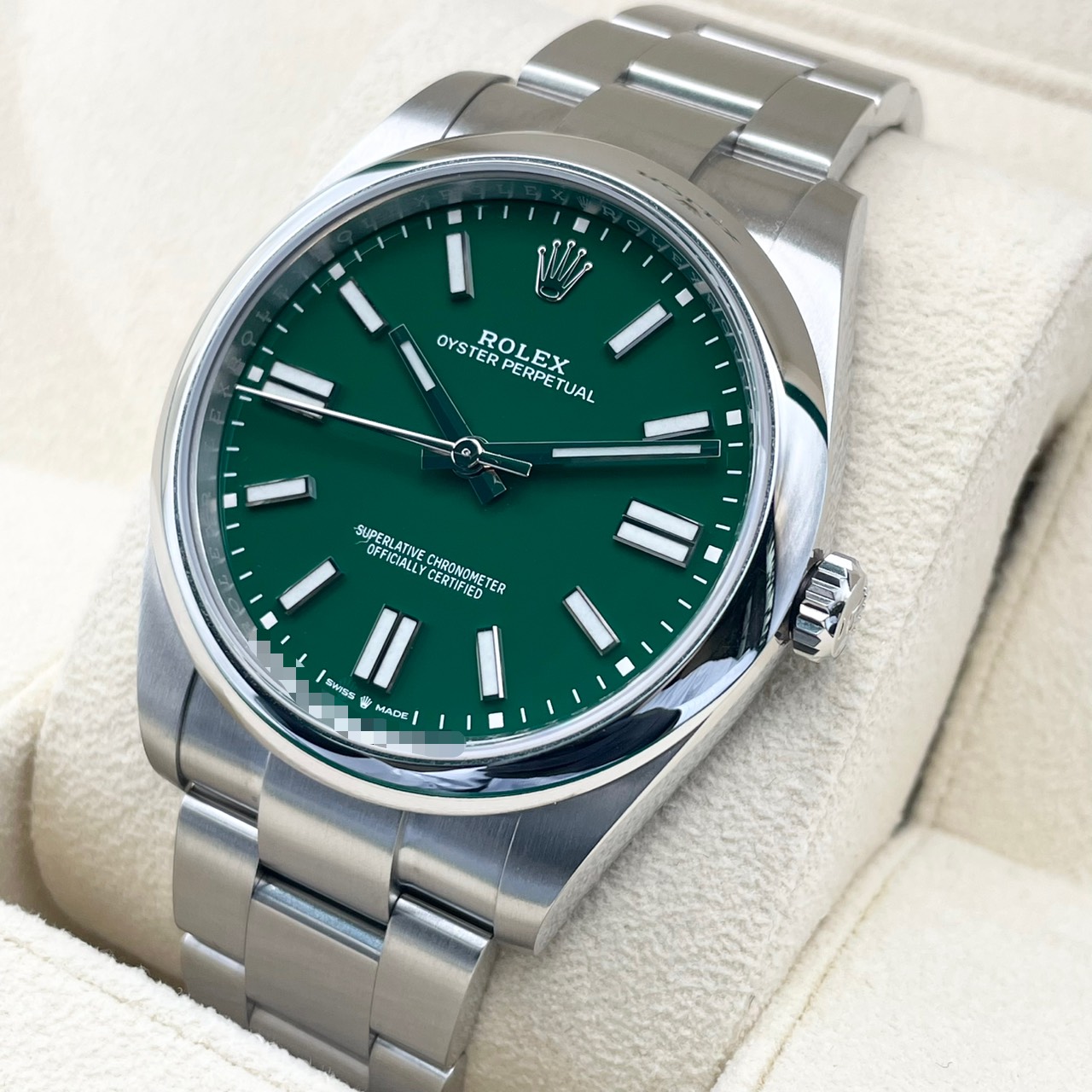 ロレックス オイスターパーペチュアル 124300 グリーン オイスターブレスレット 41mm