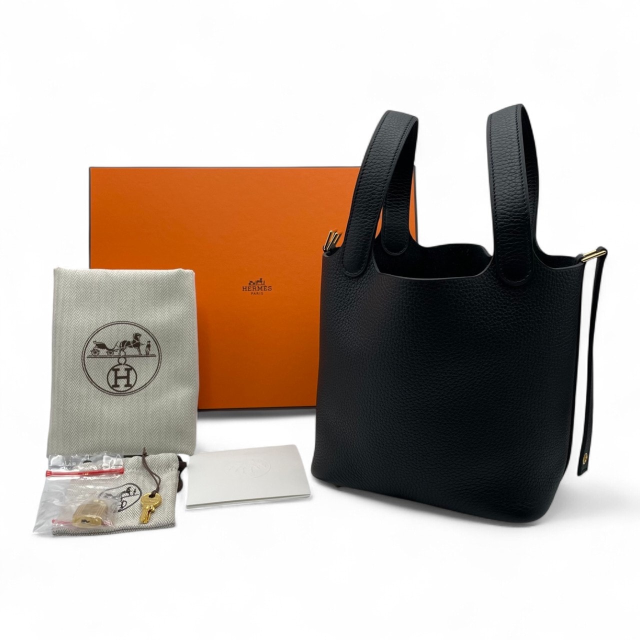 エルメス ピコタンロック PM ノワール トリヨンクレマンス ゴールド