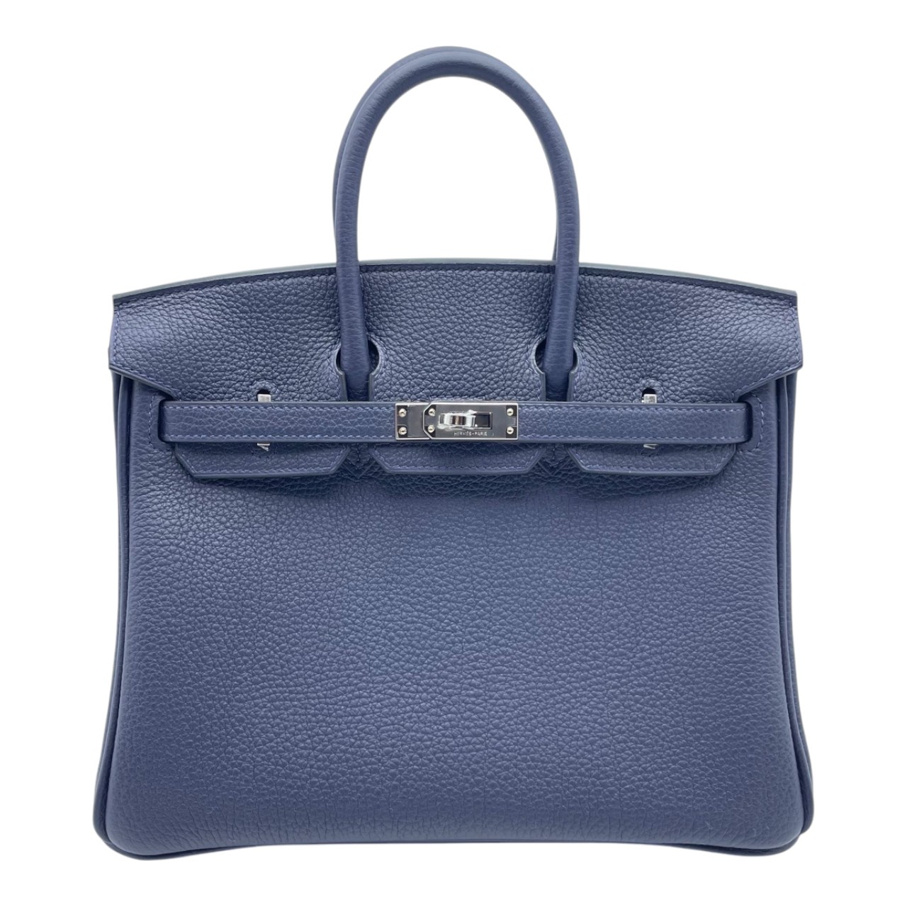 エルメス バーキン 25 ブルーニュイ トゴ シルバー金具 K刻印