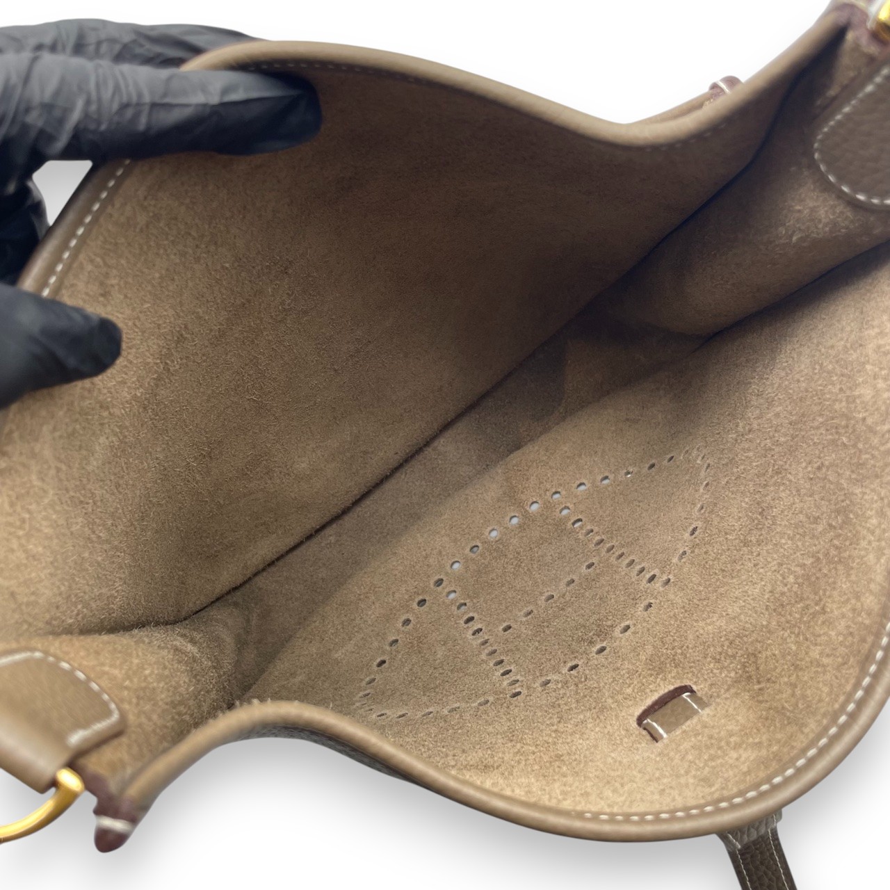 エルメス エヴリン PM エトゥープ トリヨンクレマンス ゴールド金具 B刻印