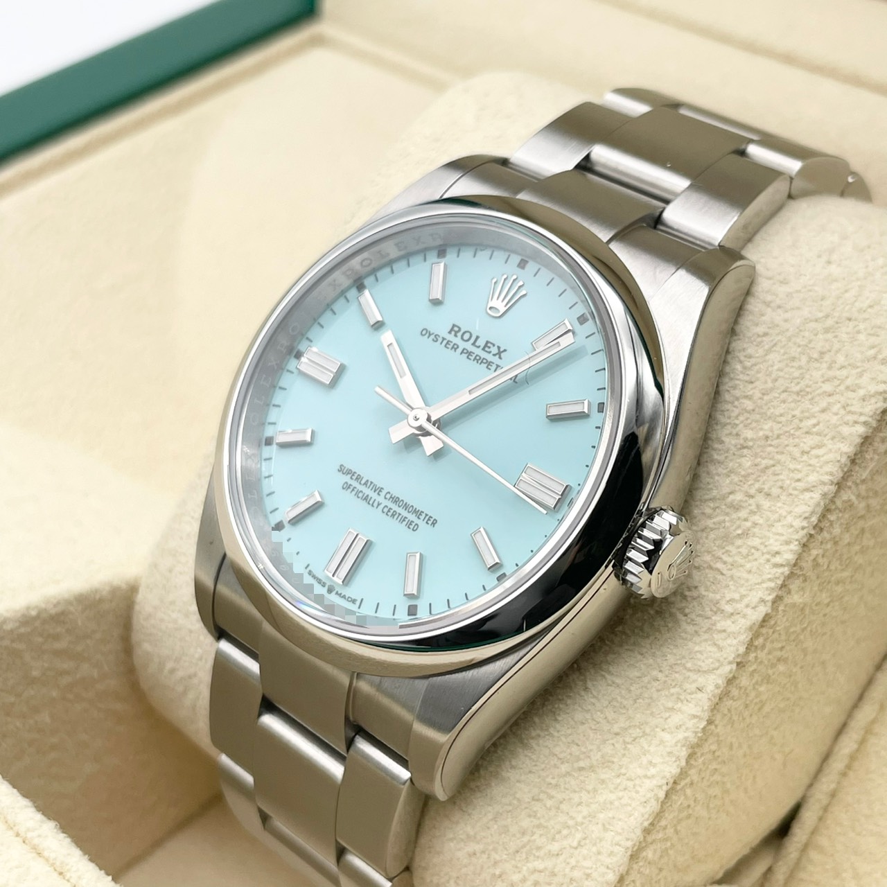 ロレックス オイスターパーペチュアル 126000 ターコイズブルー ステンレスチール 36mm