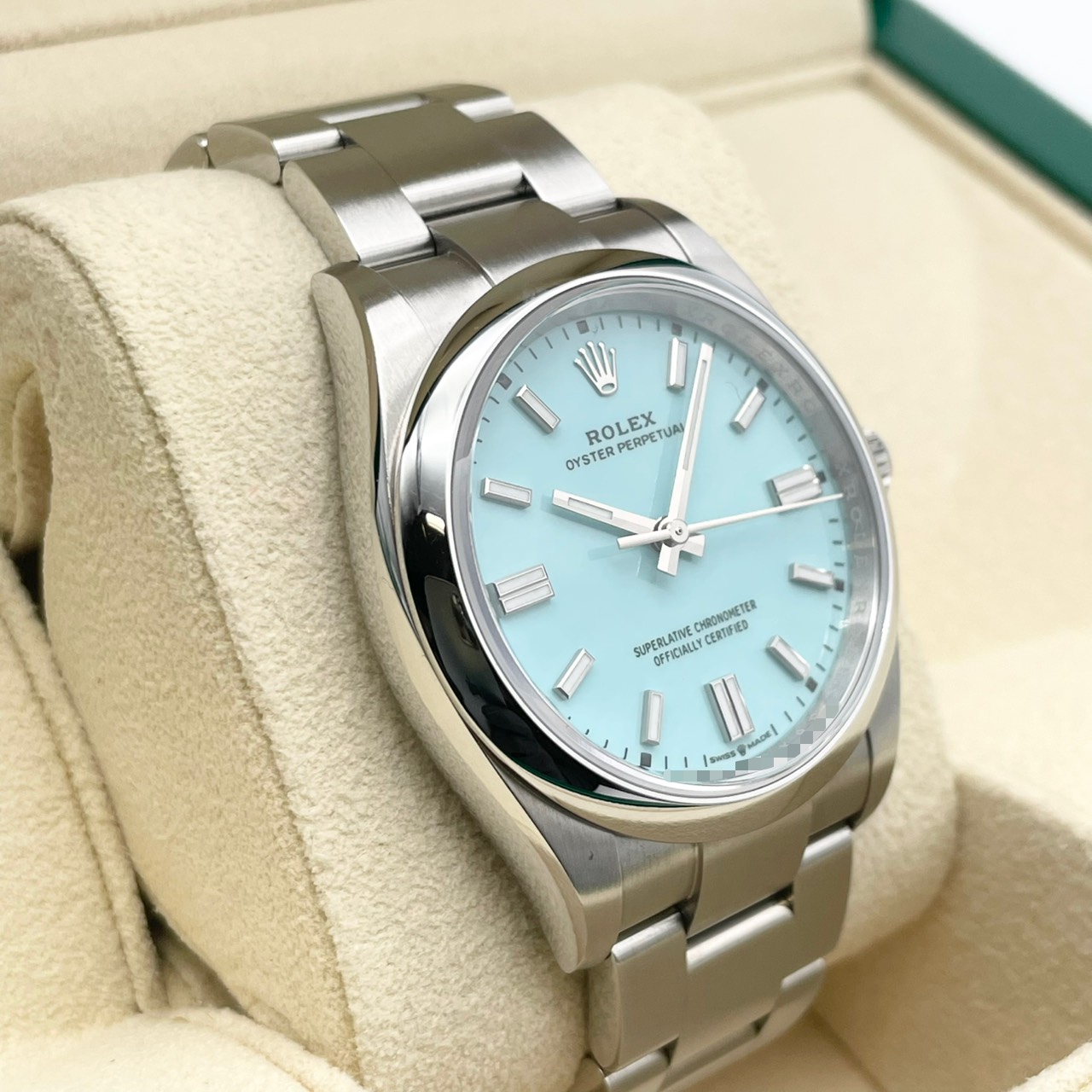 ロレックス オイスターパーペチュアル 126000 ターコイズブルー ステンレスチール 36mm