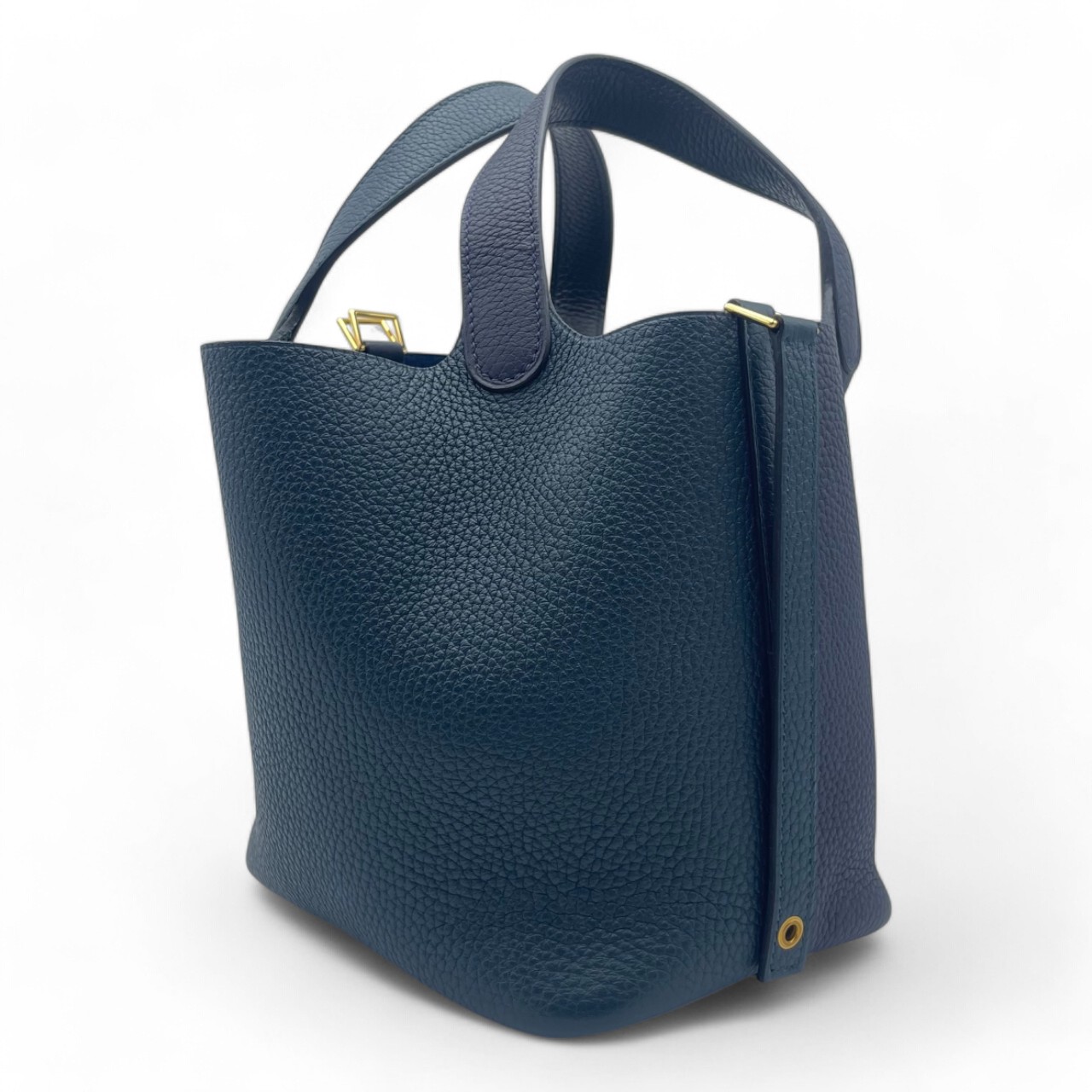 エルメス ピコタンロック PM ブルーニュイ/ヴェールルソー トリヨンクレマンス ゴールド金具 Y刻印