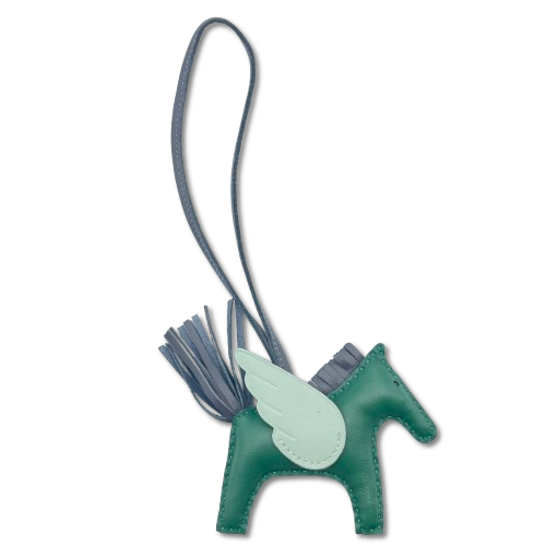 エルメス ペガサスチャーム PM ヴェールモワイヤン/アルドワーズ/ヴェールペパーミント ヴォー・スイフト W刻印