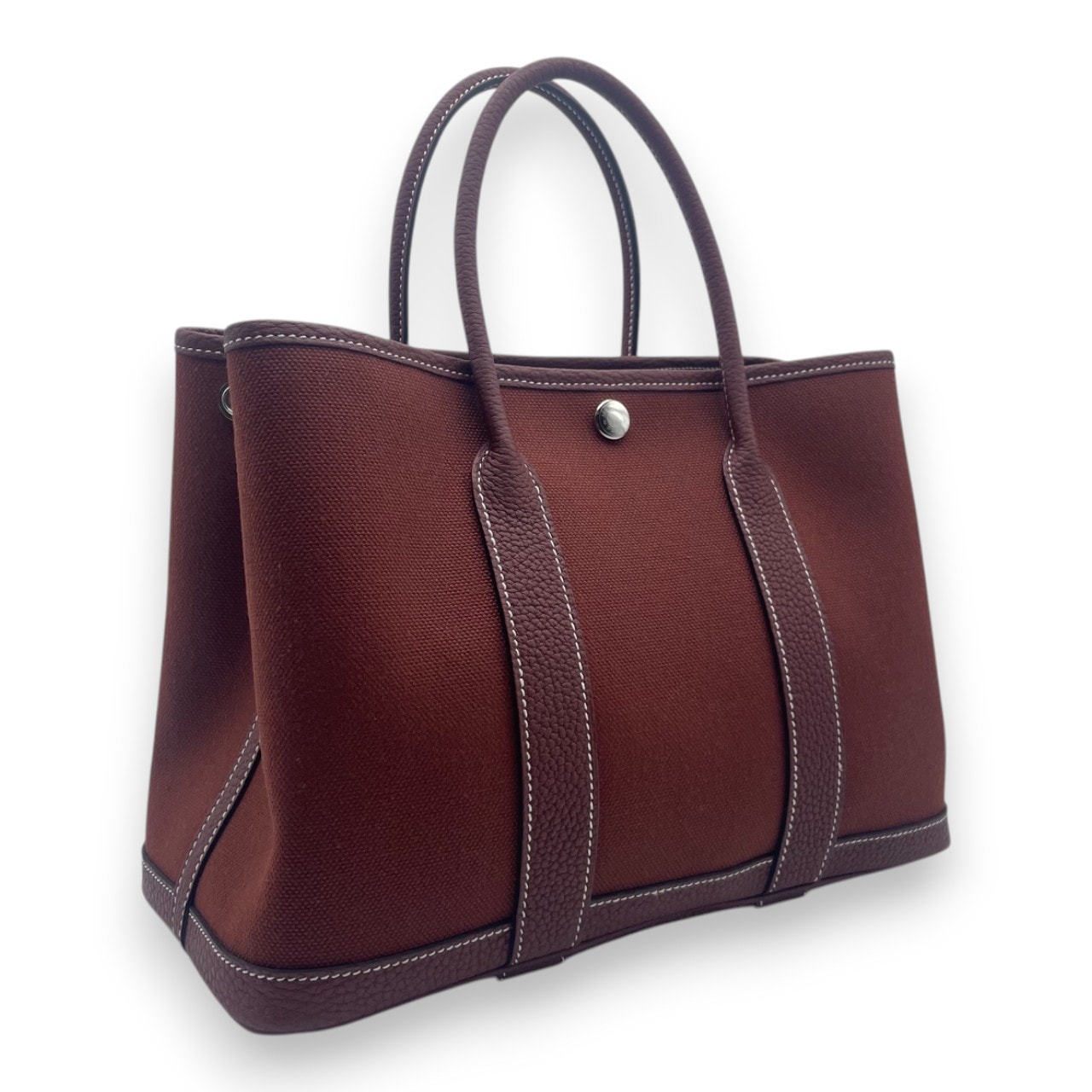 エルメス ガーデンパーティ TPM ルージュアッシュ トワルオフィシエ/ネゴンダ シルバー金具 K刻印