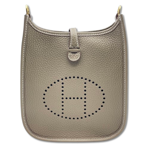 エルメス ミニエヴリン アマゾーヌ TPM エトゥープ トリヨンクレマンス ゴールド金具 W刻印