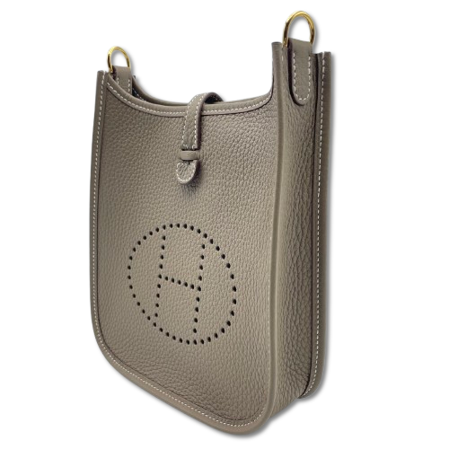 エルメス ミニエヴリン アマゾーヌ TPM エトゥープ トリヨンクレマンス ゴールド金具 W刻印