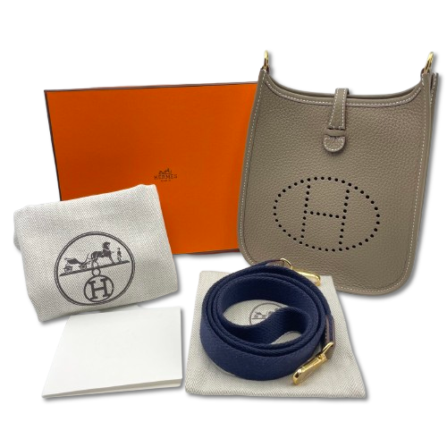 エルメス ミニエヴリン アマゾーヌ TPM エトゥープ トリヨンクレマンス ゴールド金具 W刻印