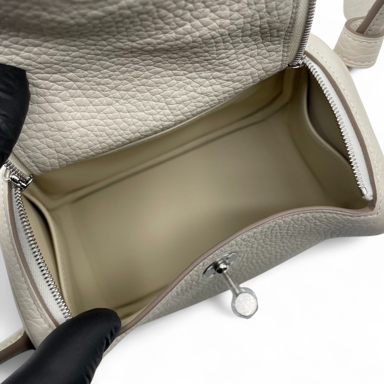 エルメス リンディミニ 20 クレ トリヨンクレマンス シルバー金具 K刻印