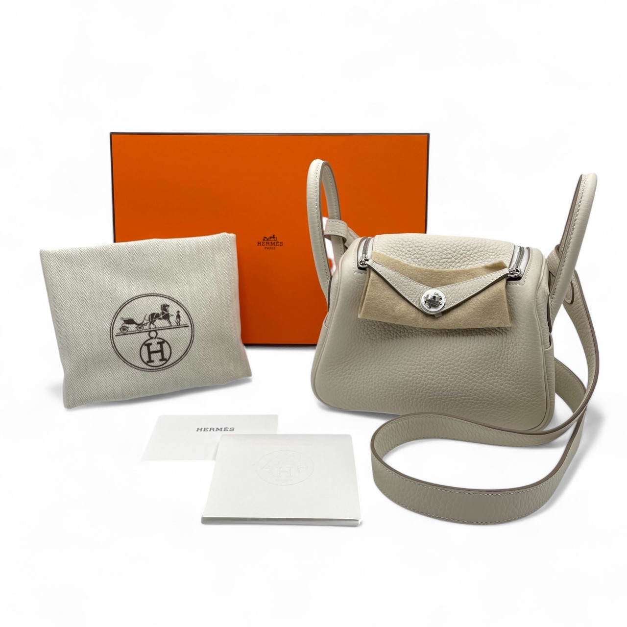 エルメス リンディミニ 20 クレ トリヨンクレマンス シルバー金具 K