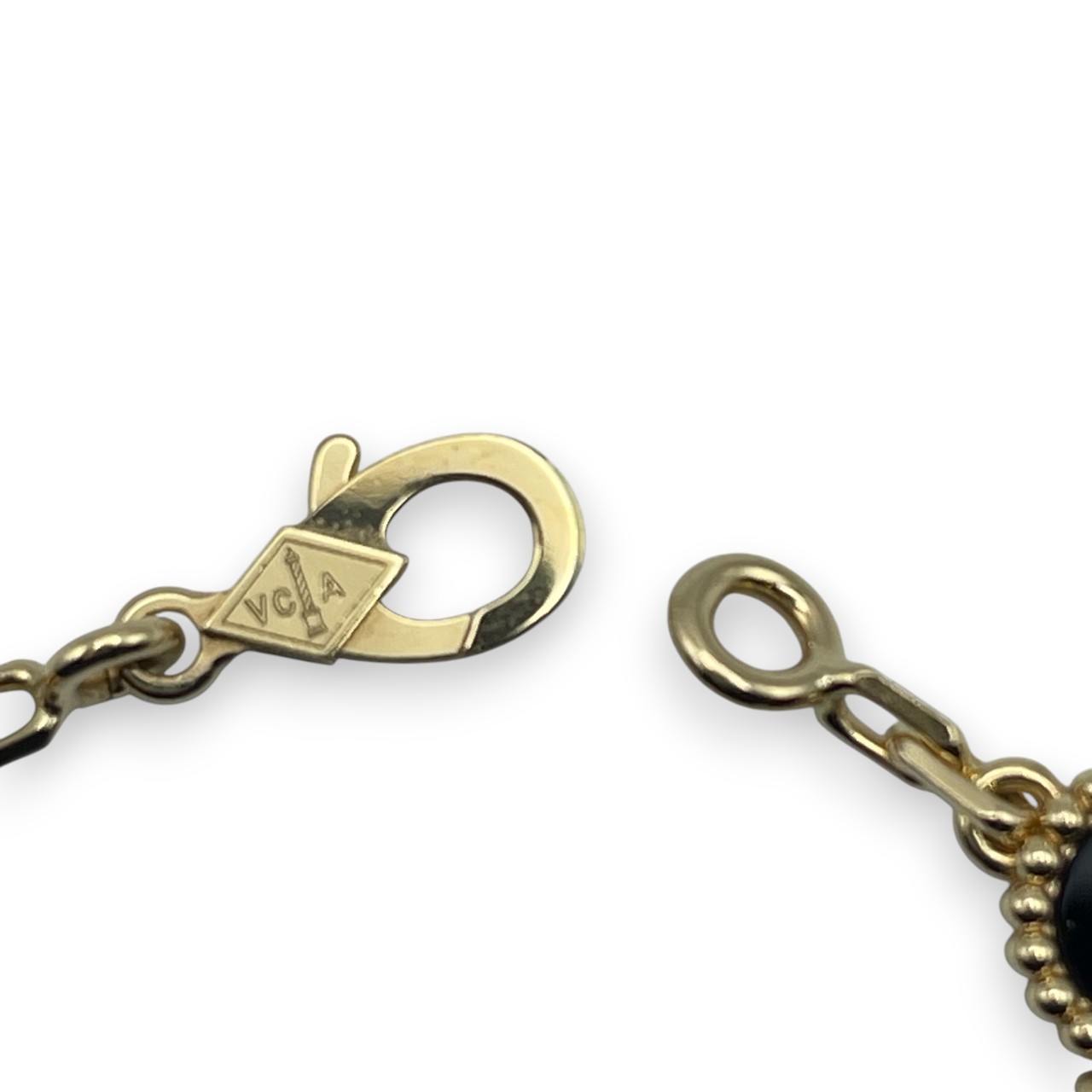 ヴァンクリーフ＆アーペル ヴィンテージアルハンブラ 5P ブレスレット VCARA41300 オニキス イエローゴールド
